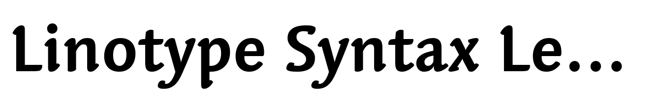 Linotype Syntax Letter Bold